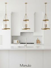 Driscoll Conical Glass Pendant Light - Modern Glass And Iron Design